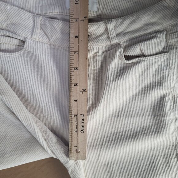 PAIGE Womens SZ 25 Hoxton Ankle Corduroy Pants Cream - Picture 11 of 15